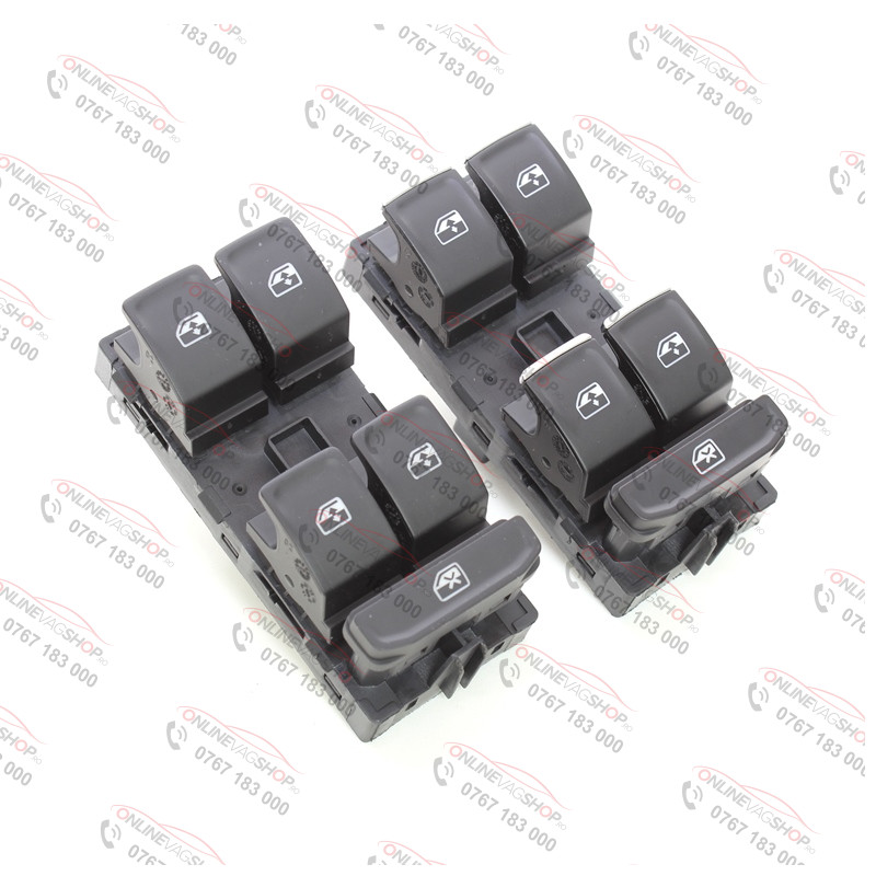 Butoane geamuri electrice crom Volkswagen Passat B8, Golf 7, Octavia 3